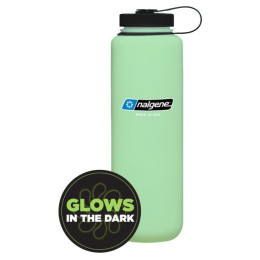 Flasche Nalgene Wide Mouth Sustain Silo 1500 ml hellgrün Glow