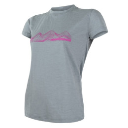 Damen-Funktionsshirt Sensor Merino Active PT Mountains grau LightGrey