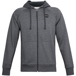 Herren-Sweatshirt Under Armour Rival Fleece FZ Hoodie 2022 dunkelgrau Pitch Gray Light Heather / / Onyx White