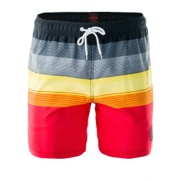 Herrenbadeanzug Aquawave Shadow rot Black/Gray/Yellow/RedStripes
