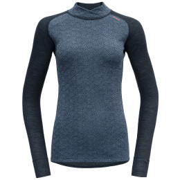 Damen-Funktionsshirt Devold Kvitegga Merino 230 Cross Neck dunkelblau Ink