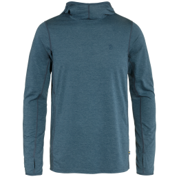 Herren Funktions-Sweatshirt Fjällräven Abisko Sun-hoodie M blau/grün Indigo Blue