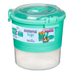 Lebensmittelbox Sistema Round Lunch Stack TO GO 965ml türkis mint