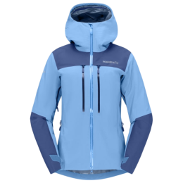 Outdoor-Damenjacke Norrona Trollveggen Gore-Tex Pro Light Jacket hellblau Allure/Vintage Indigo