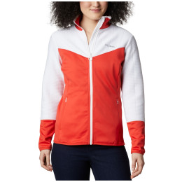 Damen-Sweatshirt Columbia Roffe Ridge II Full Zip rot/weiß BoldOrangeWhite