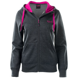 Damen-Sweatshirt Hi-Tec Lady Silian grau DarkGrayMelange/FuchsiaFestival