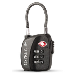 Schloss Osprey Tsa 3 Dial Cable Lock schwarz Black
