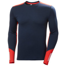 Herren-Funktionsshirt Helly Hansen Lifa Merino Midweight Crew 2021 blau/rot Navy