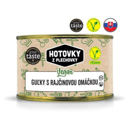 Nahrung Hauptspeise Hotovky z plechovky Bällchen in Tomatensoße VEGAN 400g