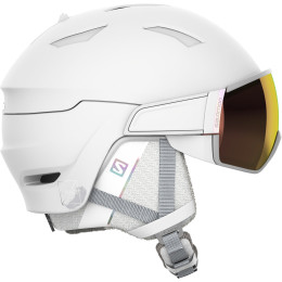 Damen Skihelm Salomon Mirage White Ruby weiß White(PantoneBrightWhite)