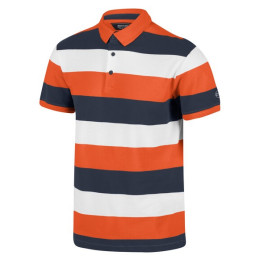 Herren-T-Shirt Regatta Maxen blau/orange Navy Stripe