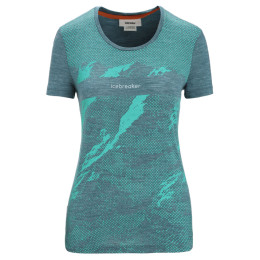 Damen-Funktionsshirt Icebreaker Women Sphere II SS Tee Trail grün Green Glory Heather