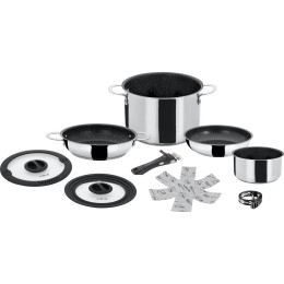 Geschirrset Brunner Academy Vacum High 7+1 silber