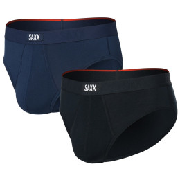 Herrenslips Saxx Vibe Xtra Soft Comfort Brief Fly 2Pk schwarz/blau black/navy