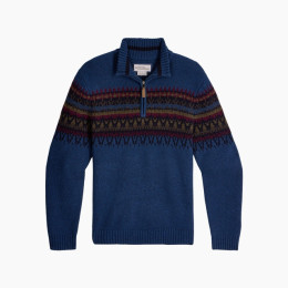 Herrenpullover Royal Robins Arch Rock 1/4 Zip blau Oceana Htr Kirkwood Pt