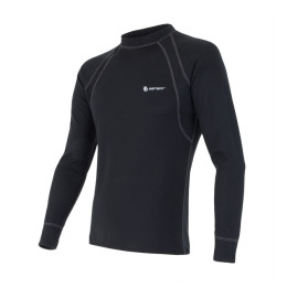 Herren-T-Shirt Sensor Double Face dl. rukáv schwarz Black