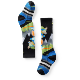 Kindersocken Smartwool Kids' Wintersport Full Cushion Mountain Moose OTC Socks schwarz BLACK