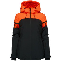 Damen Skijacke Loap Lawela orange/schwarz Black