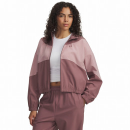 Damenjacke Under Armour Rival Woven Jkt Hd rosa MaroonMist/TourmalinePink/MaroonMist