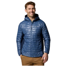 Herrenjacke Columbia Powder Pass™ Hybrid Hooded Jacket blau Dark Mountain, Collegiate Navy