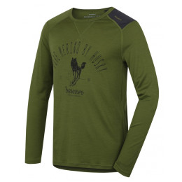 Herren-Funktionsshirt Husky Merino 100 dl. rukáv Sheep grün Green