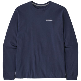 Herren-T-Shirt Patagonia P-6 Logo Responsibili Tee LS dunkelblau Classic Navy