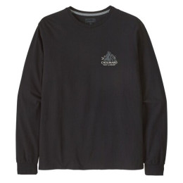 Herren-T-Shirt Patagonia M's L/S Chouinard Crest Responsibili-Tee schwarz Black