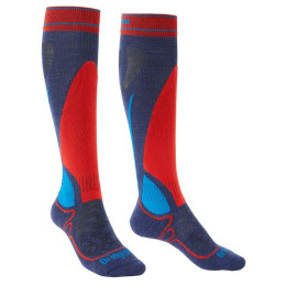 Kniestrümpfe Bridgedale Ski Junior Racer Denim blau/grau denim/flame/322