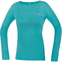 Damen-T-Shirt Direct Alpine Furry Long Lady 1.0 grün Menthol
