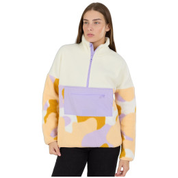 Damen-Sweatshirt Fundango Riva Hybrid Pullover gelb/lila corn cloud