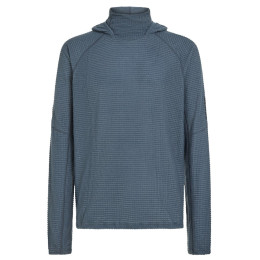 Herren-Sweatshirt Icebreaker Men Mer 400 RealFleece Grid Pulover Hood blau/grau Abyss