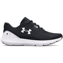 Herren Laufschuhe Under Armour Surge 3 schwarz/weiß Black / White / White