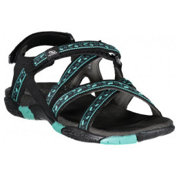 Damensandalen Hannah Fria Lady schwarz/grün