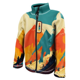 Kinder-Sweatshirt WAMU Mountain Bike orange/blau
