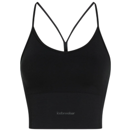 Sport-BH Icebreaker Merino Blend 260 Seamless Rib Strappy Tank schwarz BLACK