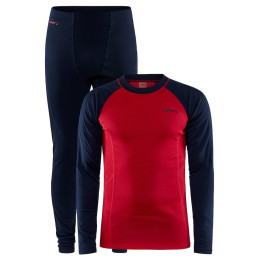 Herren-Set Craft Core Warm Baselayer rot/blau BlazeLychee