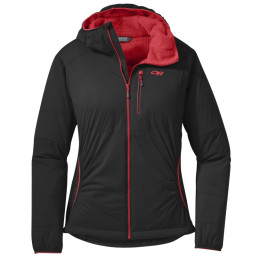 Damenjacke Outdoor Research Ascendant Hoody schwarz Black/Flame