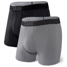 Boxershorts Saxx Quest Quick Dry Mesh Boxer BF 2Pk grau black/dk charcoal II