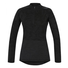 Damen-Thermounterwäsche Husky Merino 100 Dl. Rukáv Zip L schwarz