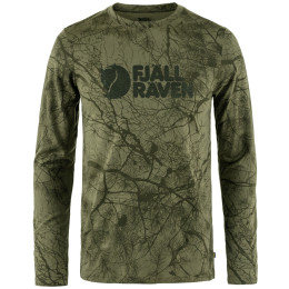 Herren-T-Shirt Fjällräven Värmland Wool LS M grün Green Camo