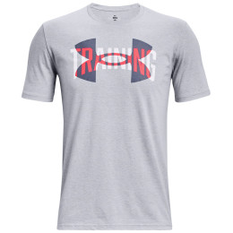 Herren-T-Shirt Under Armour Training Overlay SS grau Mod Gray Light Heather / / White