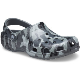 Pantoffeln Crocs Classic Printed Camo Clog grau/schwarz Slate Grey/Multi