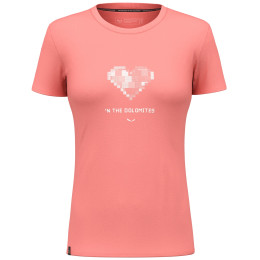 Damen-T-Shirt Salewa Pure Heart Dry W T-Shirt rosa 6350 - lantana pink