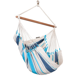 Hängestuhl La Siesta Caribeňa Basic weiß/blau Aquablue