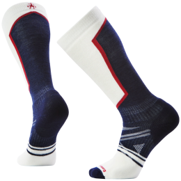 Ski-Socken Smartwool Ski Full Cushion OTC Socks blau/weiß DEEP NAVY