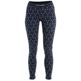 Damen-Leggings Icebreaker W Mer 260 Vertex Leggings First Snow dunkelblau Midnight Navy/Snow/J
