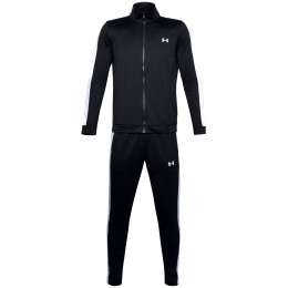 Herren-Set Under Armour Knit Track Suit schwarz Black//White