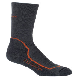 Herrensocken Icebreaker Mens Hike+ Medium Crew (2019) grau/orange Monsoon