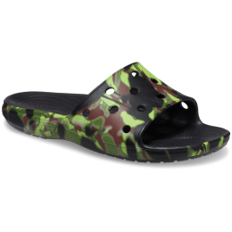 Herrenpantoffeln Crocs Classic Spray Camo Slide schwarz Black