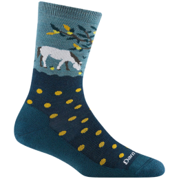 Damensocken Darn Tough Wild Life Crew Lightweight With Cushion blau dark teal
